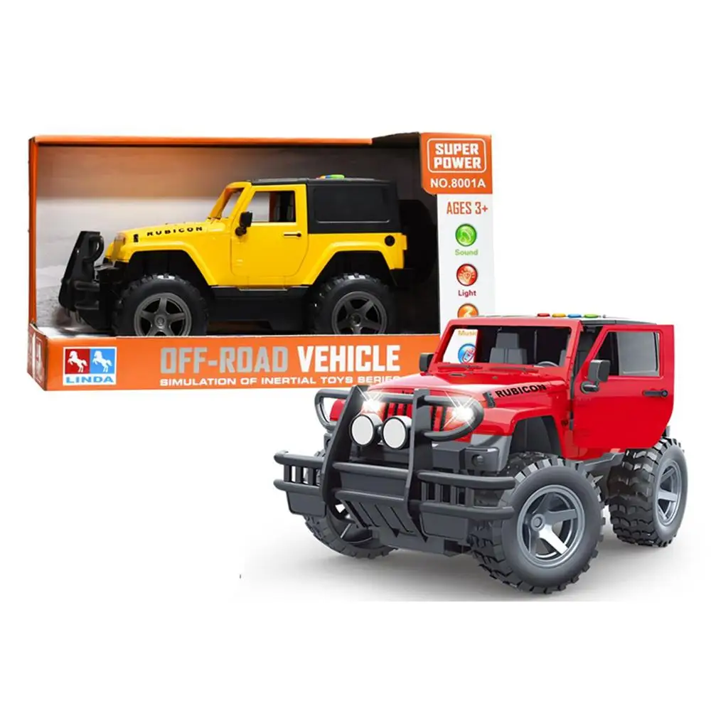 Оптовая продажа, фрикционный игрушечный автомобиль, Джип, автомобиль, игрушки с музыкой и светом для супермаркета