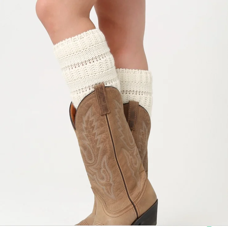 2018 New cable knit cozy short leg warmers fashion girl Boot Cuff