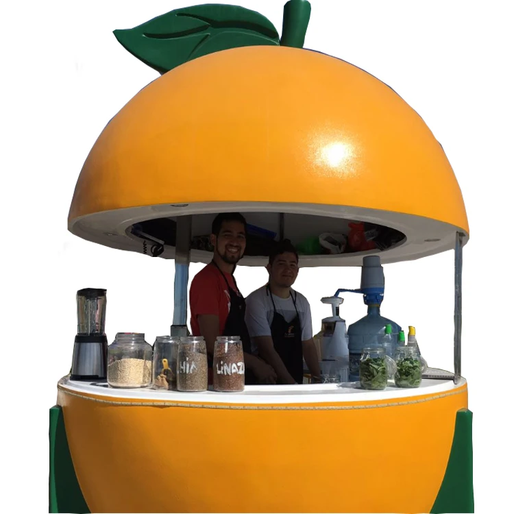 Высококлассный апельсиновый трейлер из нержавеющей стали для жарких сезонов розничной торговли Винодельня Заводская идеальный уличный