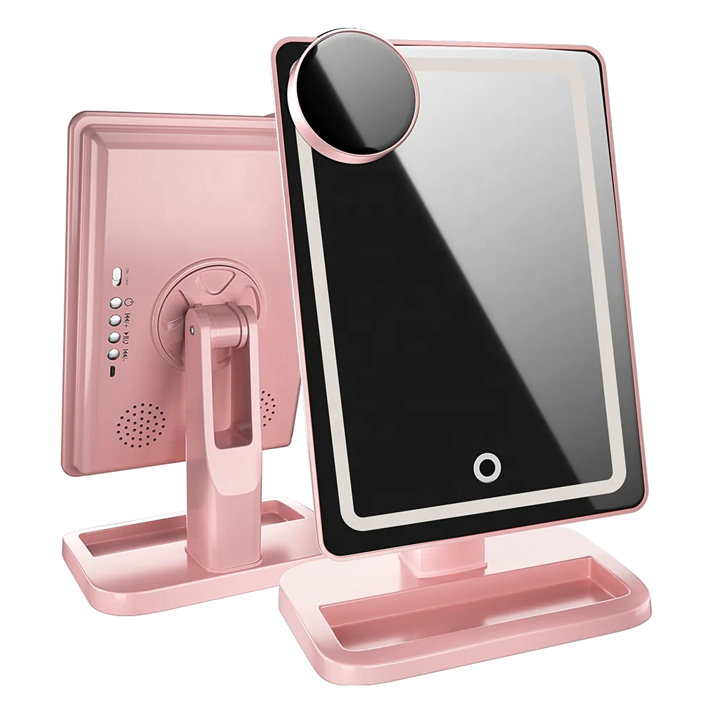 Светодиодной подсветкой увеличительное динамик зеркало с подсветкой для макияжа косметическое зеркало