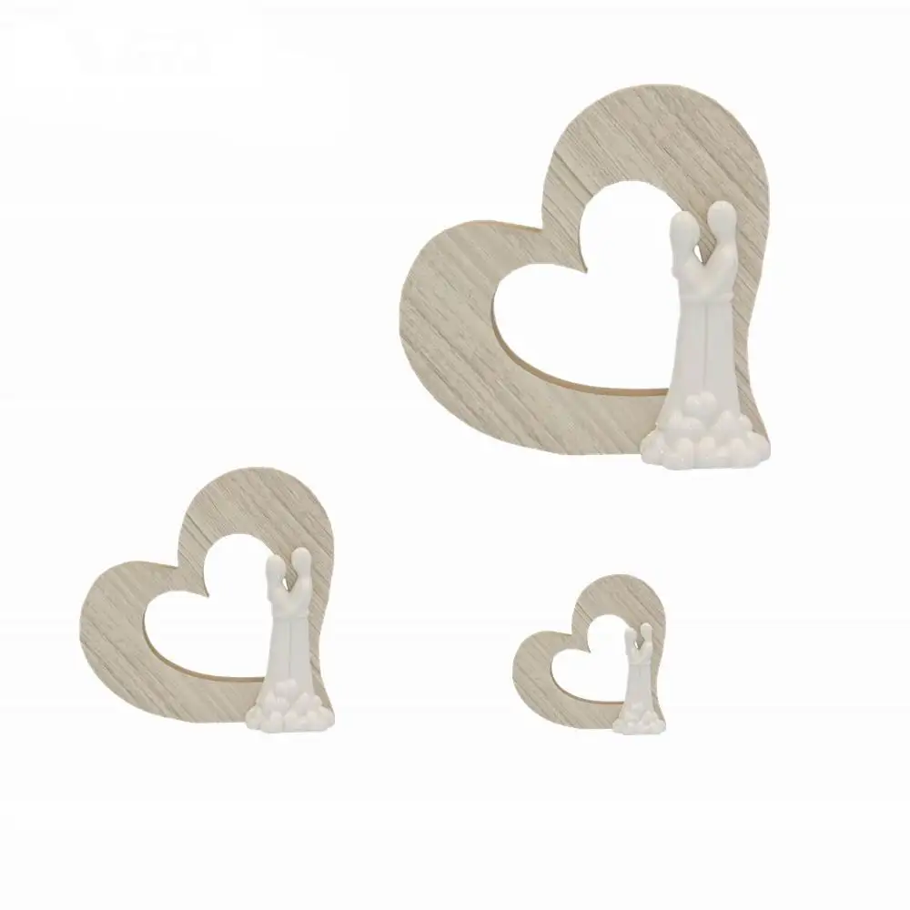 Ceramic home decoration porcelain Anniversary gift MDF twin women heart vivid gifts wedding gift