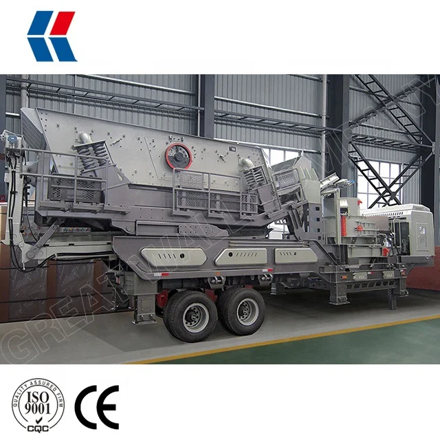 Large 40 - 200 TPH Mobile Rock Crusher, Mobile Rock Crushing Plant