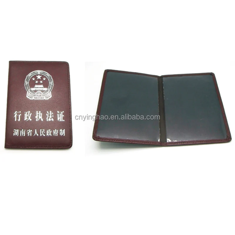 
Factory custom made PU leather cercificate book cover 
