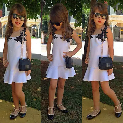 Kids Toddler Baby Girl Clothes White Lace font b Fancy b font Tutu font b Dress