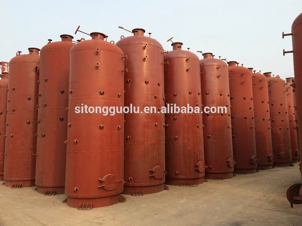 Vertical portable coal or wood fired hot water boiler