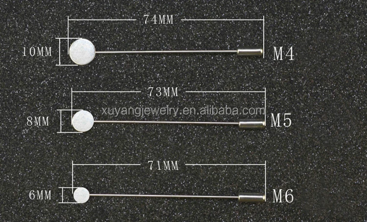 Wholesale plain pins for decoration flower lapel pins or brooches making (HP-100)