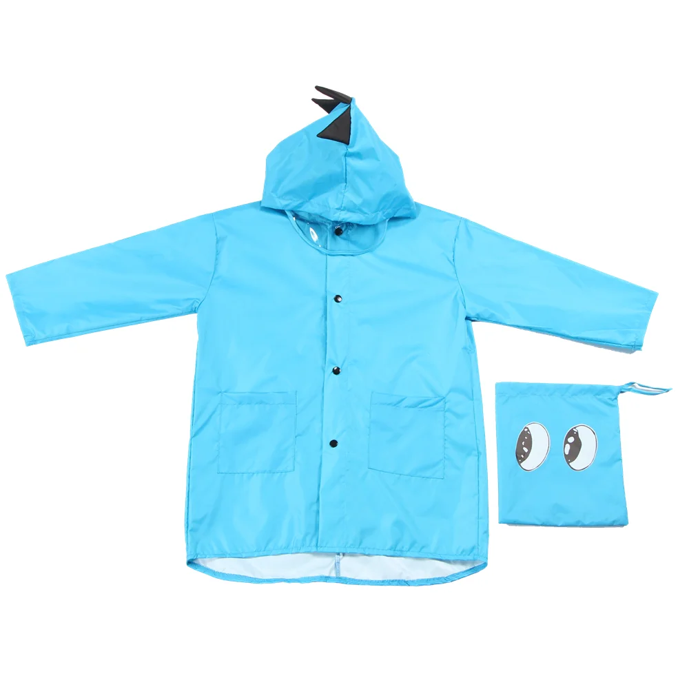 Уличный мультяшный Модный милый 3D Маленький Динозавр Детский водонепроницаемый полиэстеровый ПУ дождевик для детей малышей детского сада