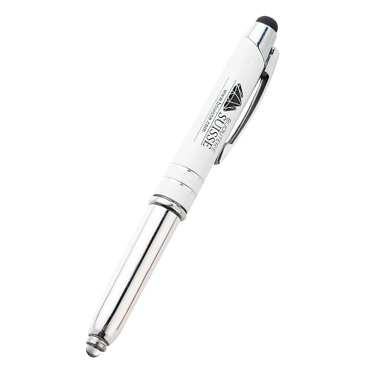 Новинка 2018 рекламная световая ручка с индивидуальным логотипом СВЕТОДИОДНАЯ со стилусом