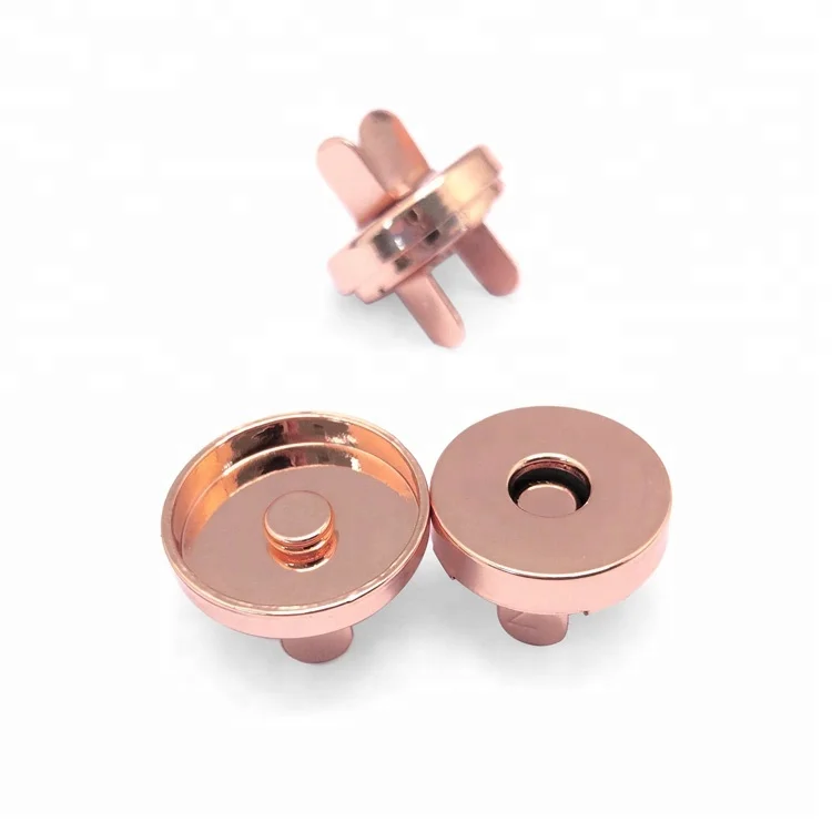 Zinc alloy Material and Nickle , Gold , Light gold , Anti-silver,Anti-brass and ect. Color 20mm magnetic snap for bag
