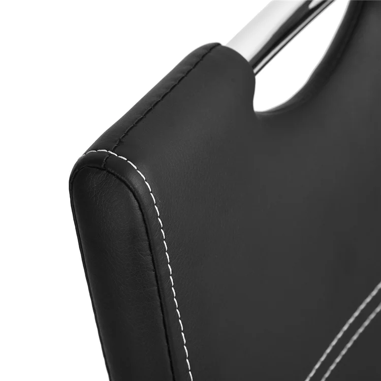 Leather Z Shape Dining Chair Dining Chair Chrome Black Design Metal Simple Home Furniture Modern Chairs for Dining Room