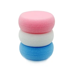 Round PU body cleaning bath shower exfoliating sponge