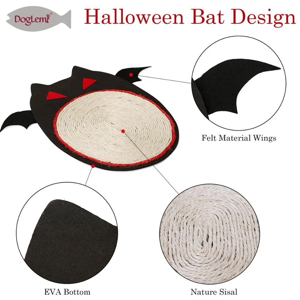 Halloween Bat DesignMat Anti Slip Cat Scratcher Cat Kitty Scratching Mat Board