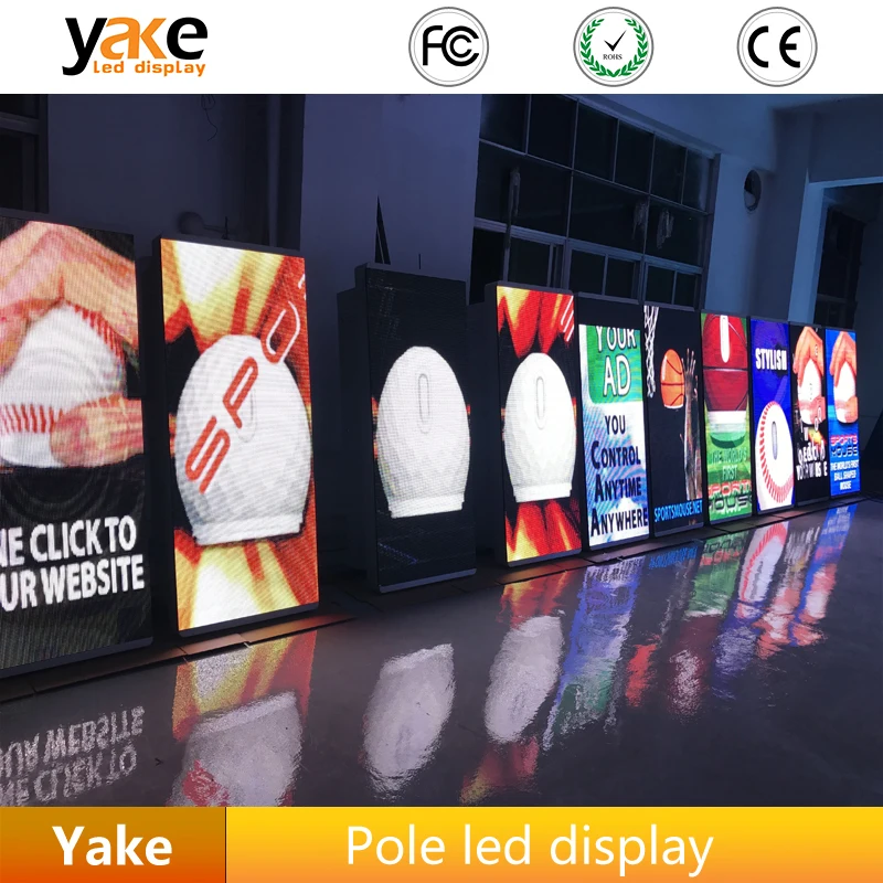 Высокая яркость P6 уличная дорога сторона рекламы полюс вывески щит наружный светодиодный экран дисплея