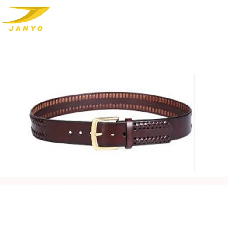 Hot custom belt buckles original braided genuine leather belt for man