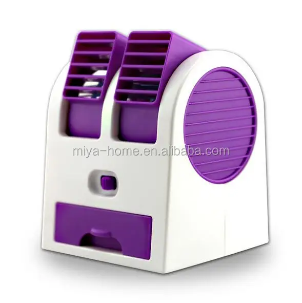 Hot sale Double outlet air conditioner no leaf fan with Fragrance / usb mini no leaf fan with aroma / portable mini fan