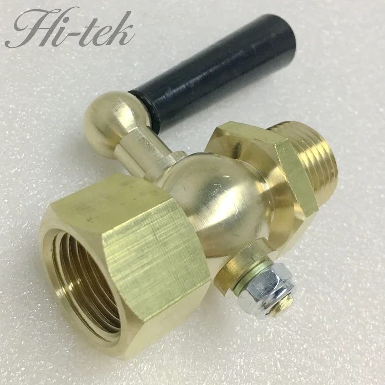 1/4 3/8 1/2 G BSPT NPT Hex Shoulder Brass Pressure Gauge Cock