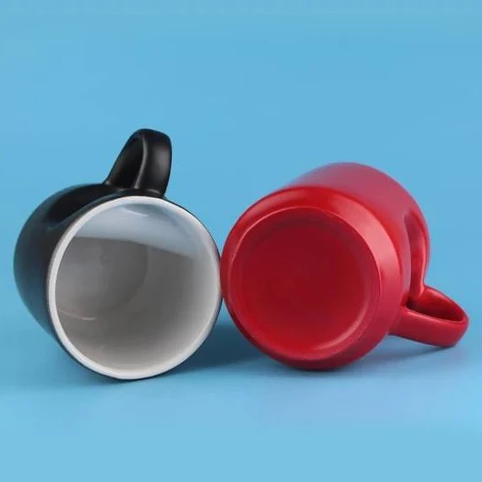 11oz heart shaped ceramic cup BLANK mug FOR SUBLIMATION   color changing mugs customized pattern