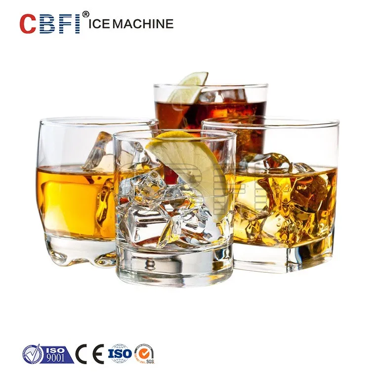 Guangzhou CBFI CV5000 Cube ice machine with semi auto packing ice bin