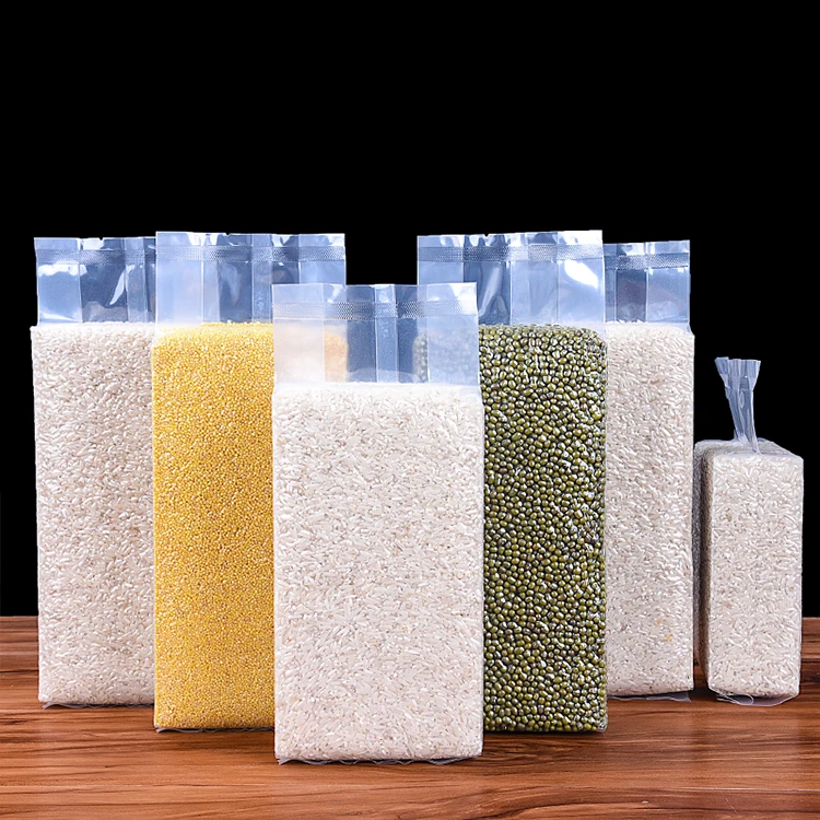 HOYO Custom Side Gusseted Bags Food Grade Vacuum Sealed Rice Packaging Plastic Bag For Rice Packaging