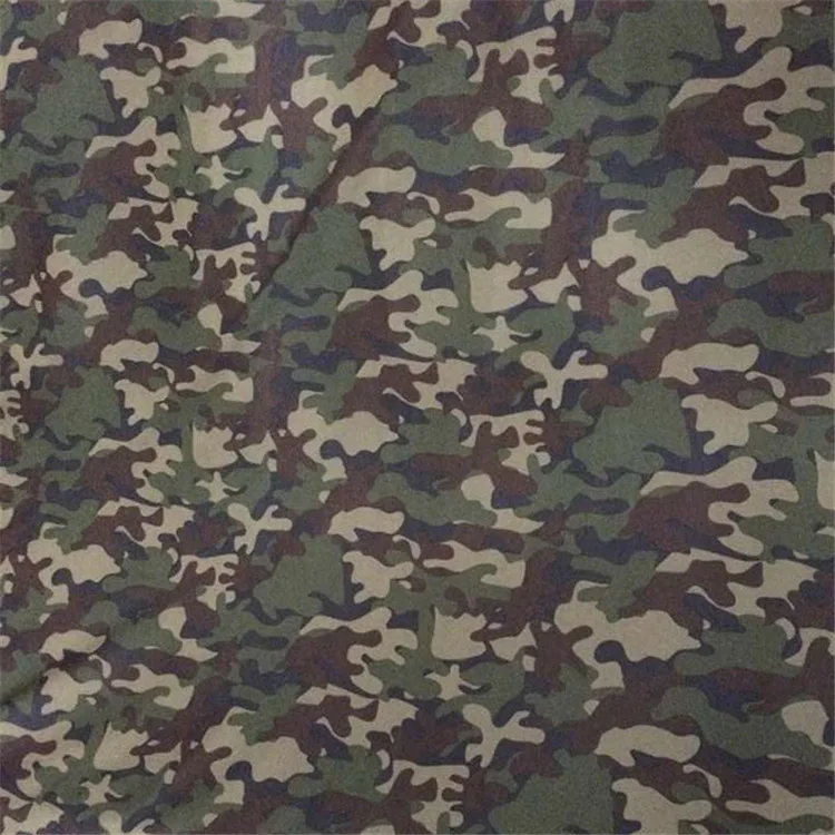 Army green camouflage diving material fabric with coated T cloth SBR diving camo neoprene fabric