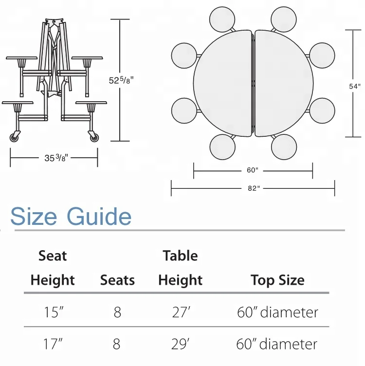 10 year warranty waterproof moveable 8 seater college worker school canteen folding lunch dining table and chair with wheel