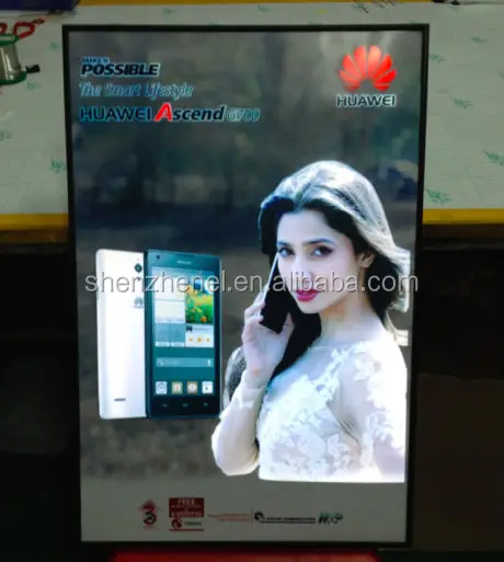 EL animated poster with Ultra-thin aluminum frame