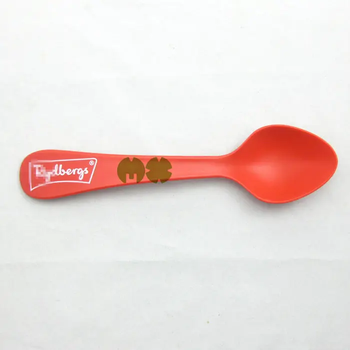 colorful Plastic Spoon ,Printed food grade PP Big plastic spoon, raw material bulk large plastic spoon as chinese soup spoon