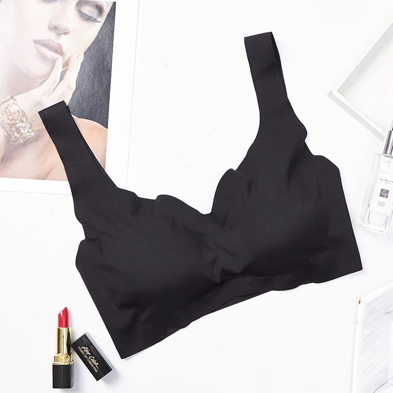 Whole ice silk bra sweat shockproof plain yoga sports vest bra tank top women causal wear