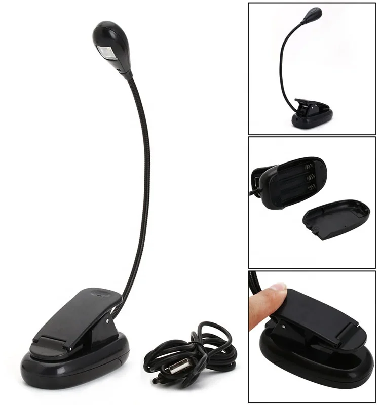 
Factory USB Charging One Arm Reading With Clip-On Bookmark Lamp Portable LED Flexible Book Night Light 