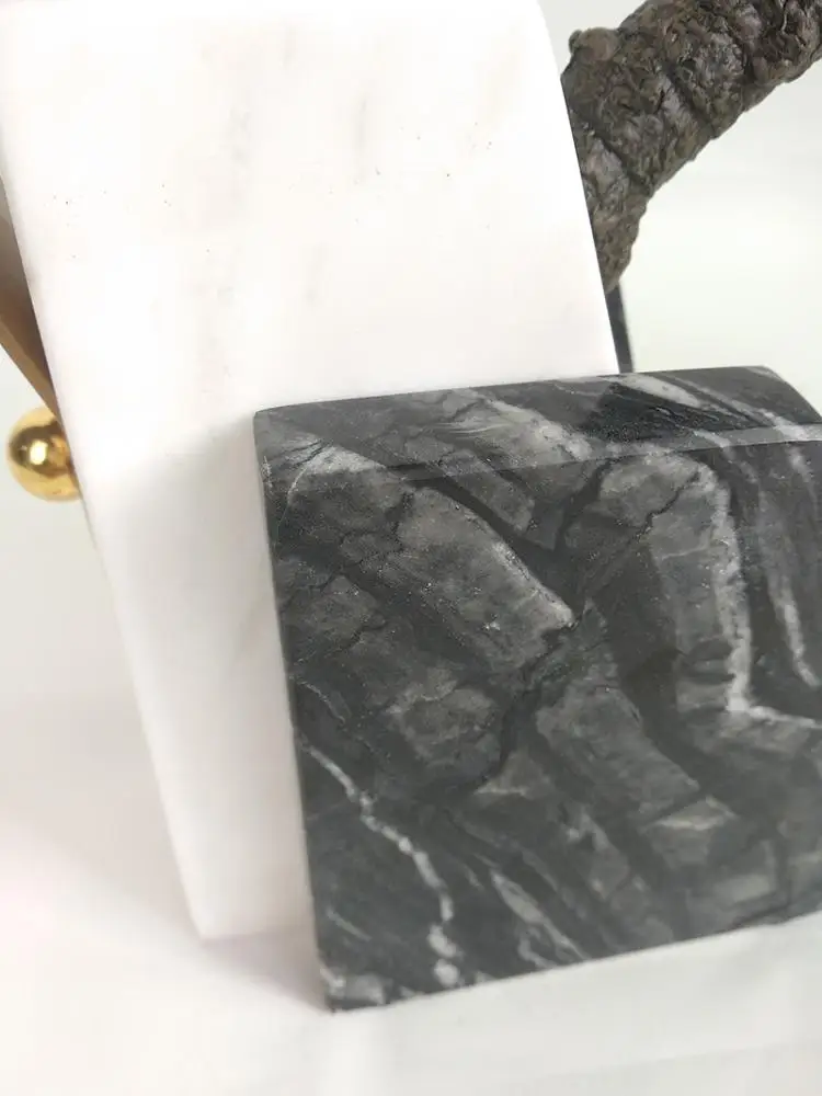 Restaurant Art Abstract Marble Tree Metal Table Arts And Craft Decor Accessories