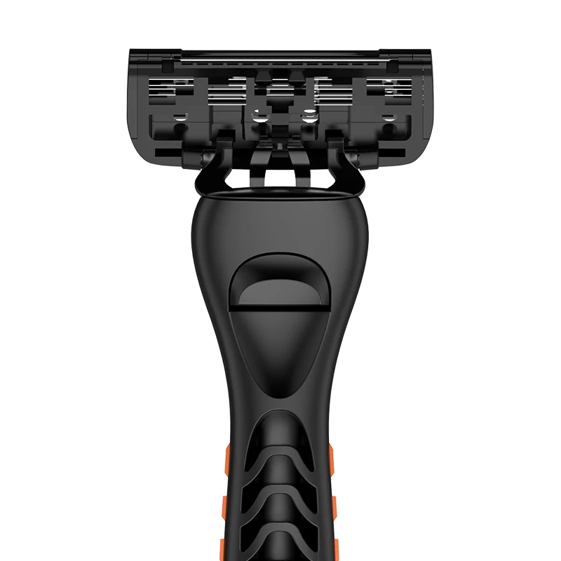 Men shaving razor high quality with five Sweden blade rubber handle system razor