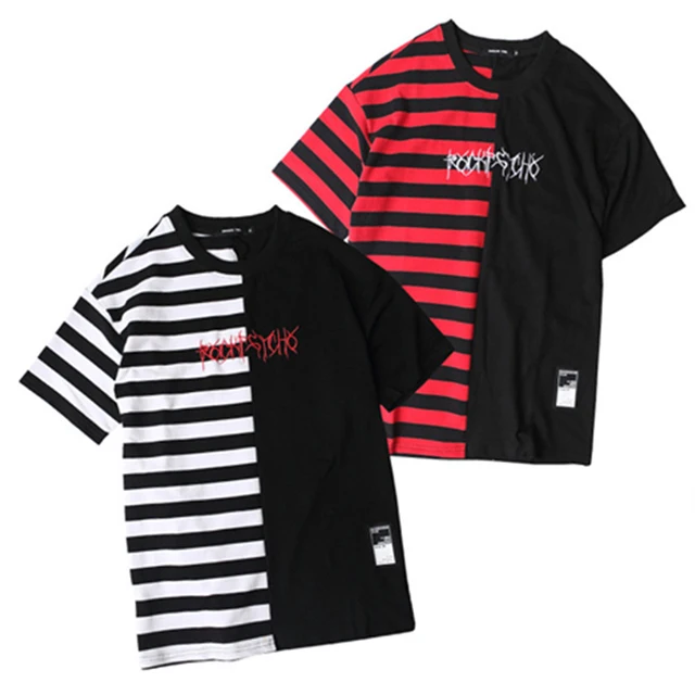 2022 Wholesale High Quality custom print latest T shirt designs men striped t-shirt