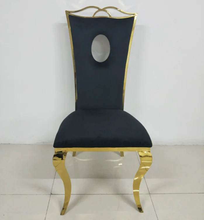 
Modern high quality delicate stainless steel dining chair 
