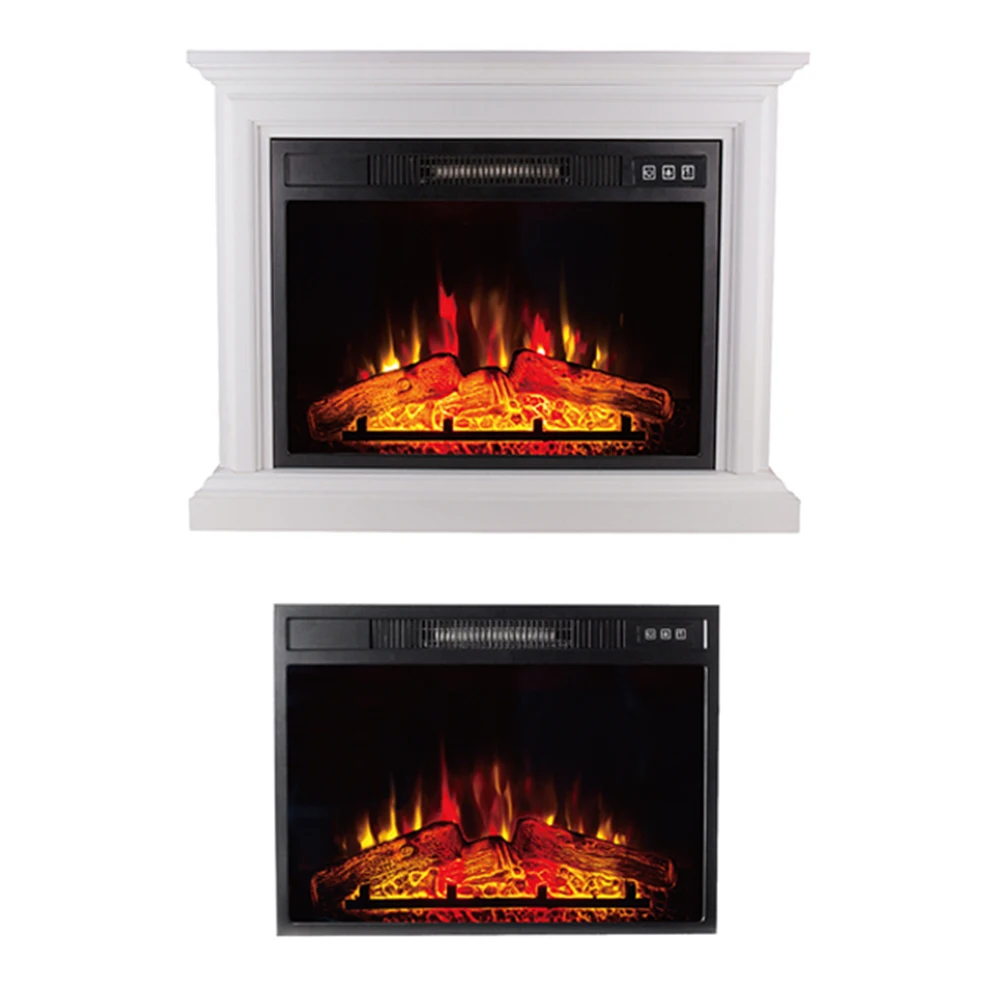 Cheap led adjustable flame remote control insert electric fireplace with mantel