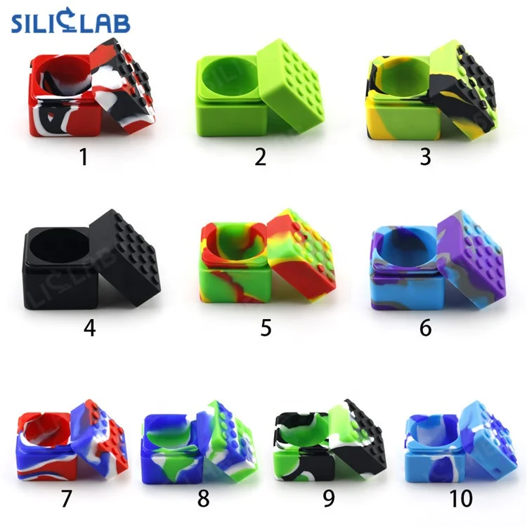 Premium Silicone Custom Dabs Oil Storage Lego Silicone Container Wax