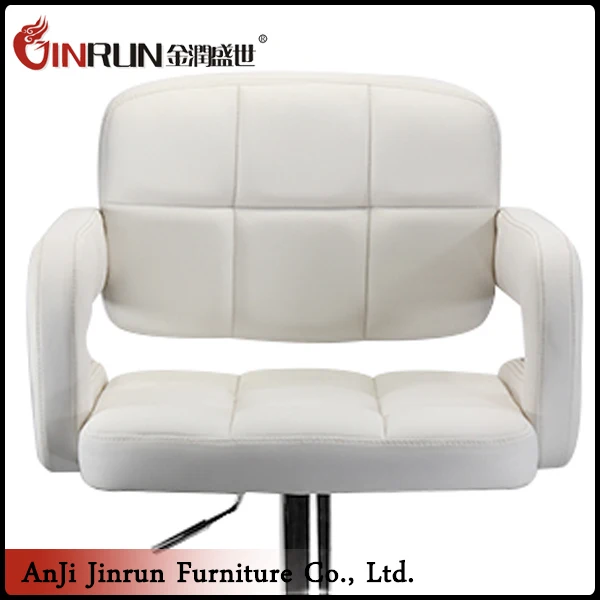 Дешевый элегантный белый кожаный стул на заказ, клубный барный стул