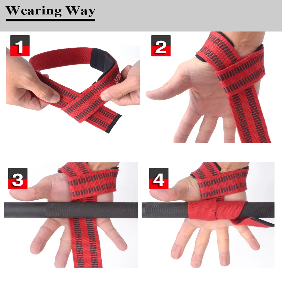 Weight lifting training Gym wrist straps/weight lifting strap with padding
