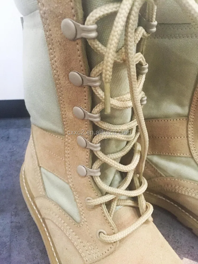 High Quality Tactical Desert Boots Outdoor Activities Suede Leather Khaki Boots for Training Climbing