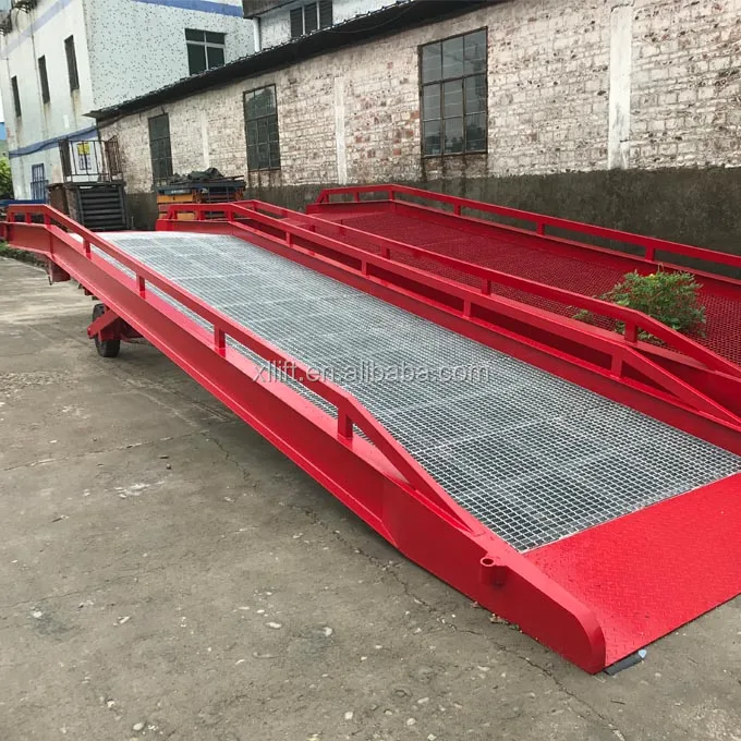 10 тонн гидравлической металлической сетки, подвижная рампа для контейнера для вилочного погрузчика