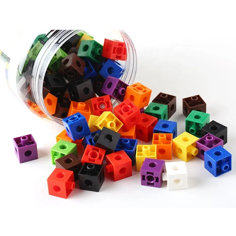 
100 pieces education building block connecting cube bricks toys distributors 
