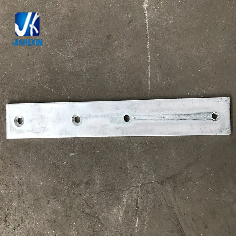 Hot dip galvanized steel fabricated flat bar with drilling holes