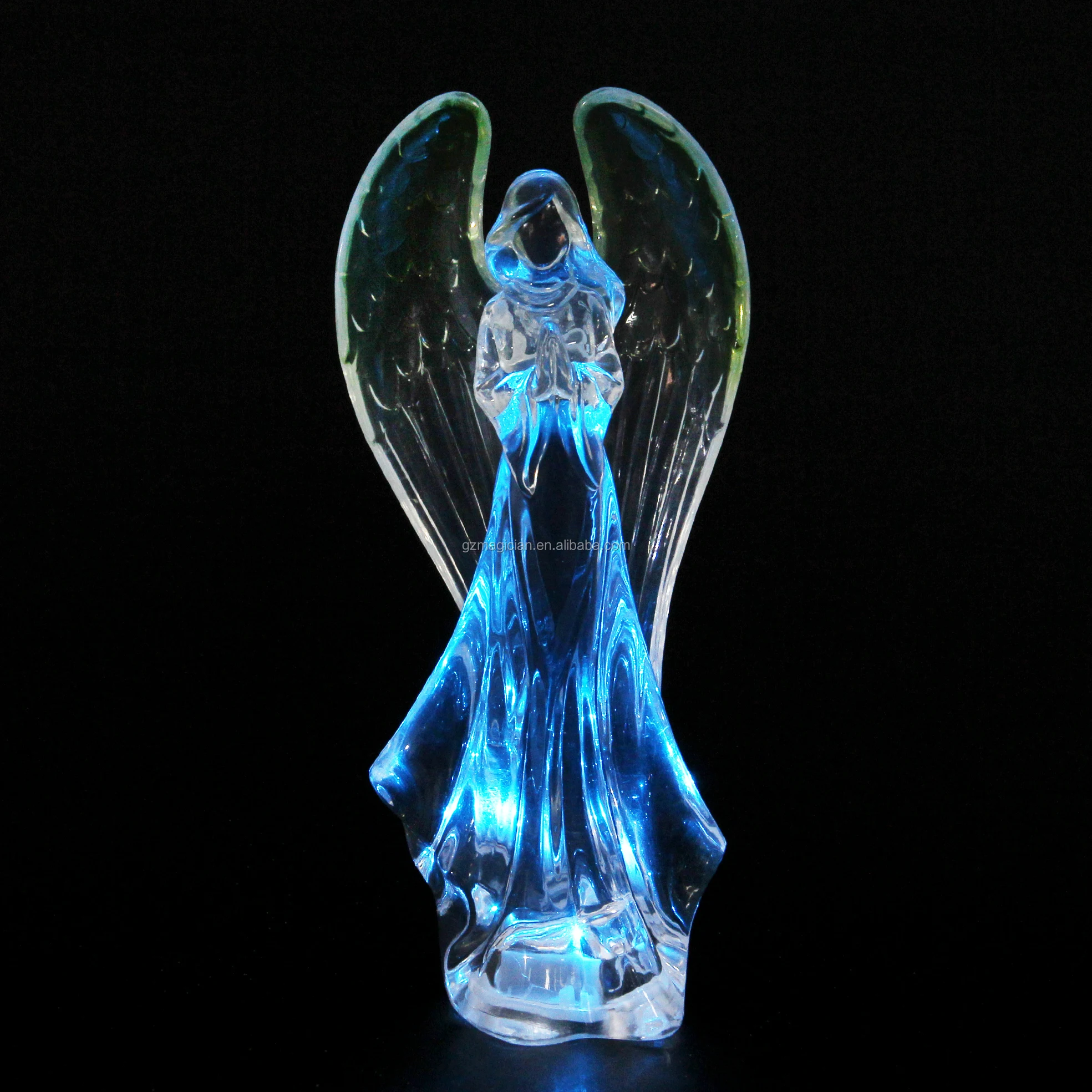Made In China New Product LED Light Christmas Angel Acrylic Figurines
