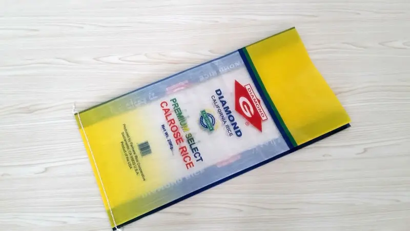 20kg виргинские pp ткани ткань с бопп пленки ламинированные мешки риса