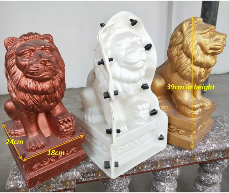 European Style Garden Stone Lion Statue Molds
