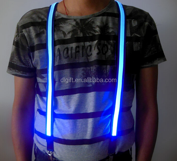 Led flashing Christmas party personalized suspenders belt