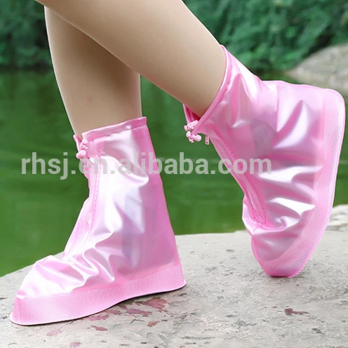 Hot sale Anti-Slip Reusable Foldable transparent brown black blue Waterproof Rain shoe covers for adults