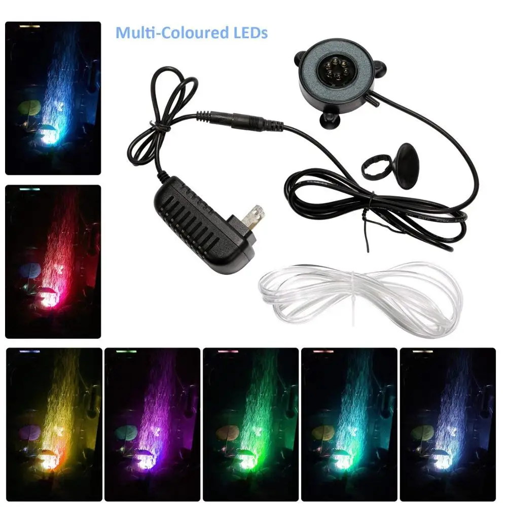 Submersible 6 LEDs Multi-colored Changing IP68 Led Underwater Light 12v Fish Tank Coral Reef Aquarium Light