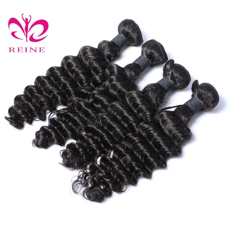 Main product natural style deep wave hair extensions 100% Cambodian human remy hair super double drawn weft hair