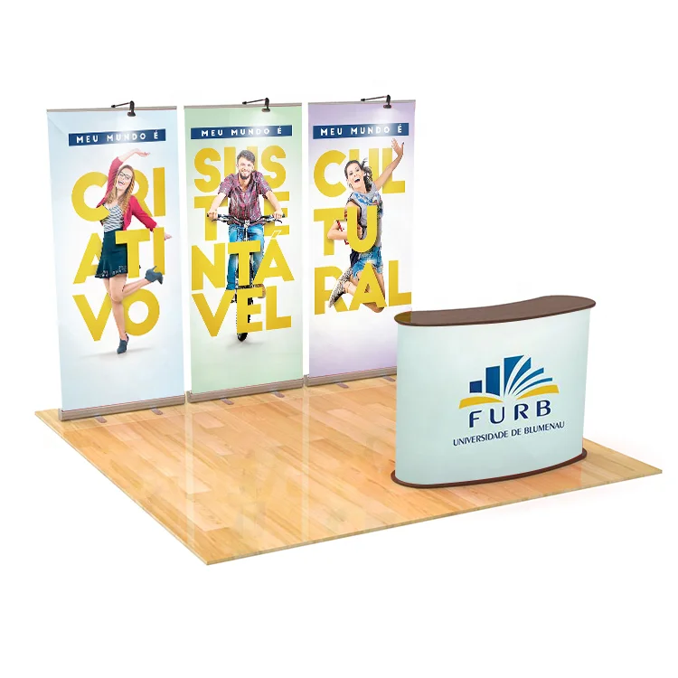 Aluminum custom logo printing 3x3 size exhibition stand trade show 10x10 display booth