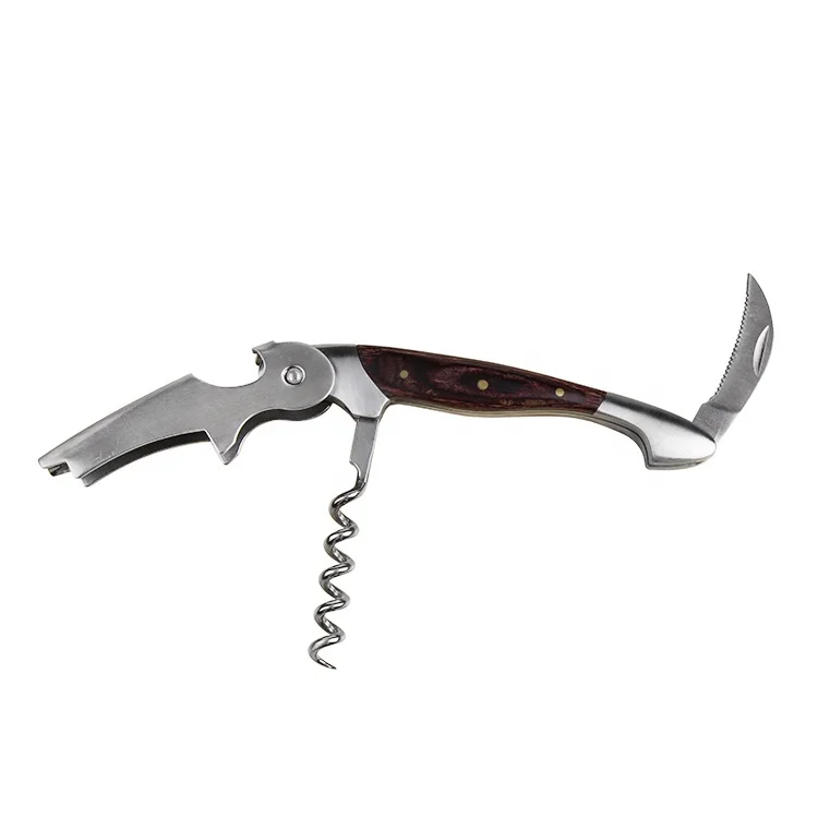 Wood Handle Stainless steel bottle opener wine corkscrew